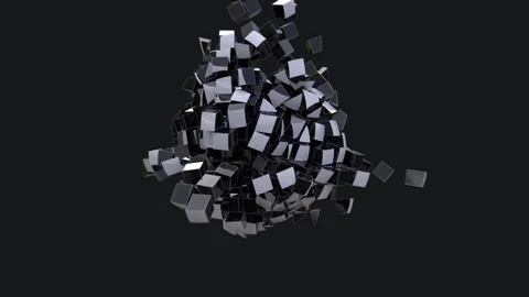 Flying and breaking sphere Stock Footage 234195272