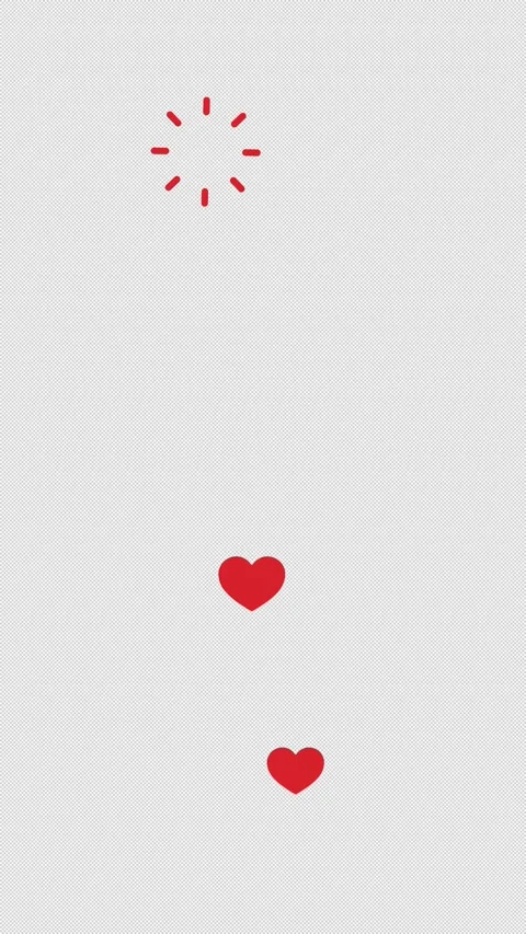 Flying and bursting hearts in a flat style, love. 2D animation Stock Footage 328499384