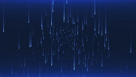 Flying and falling particles on a blue background Stock Footage 237172295