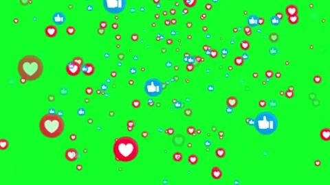 Flying Like and Love Icons Animation Stock Video Pond5
