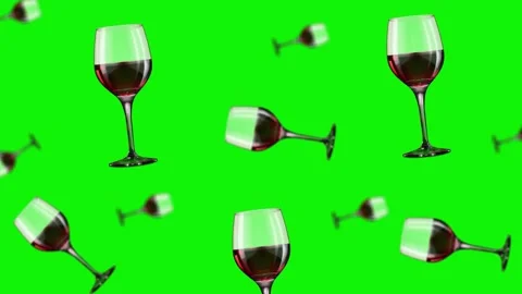 Flying and wiggle of different diameters full transparency wine glasses Stock Footage 168620951
