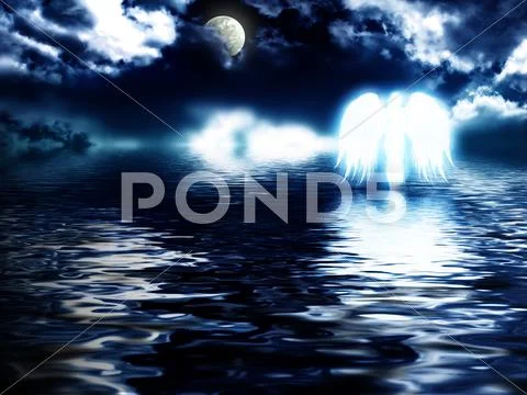 Flying angel Stock Illustration