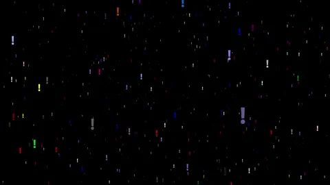 Flying Animated Exclamation mark, 4K, Black Background Stock-Footage 263911809