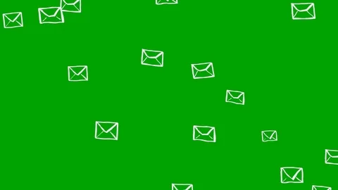 Flying Animated Letters On Green Background Stock Footage 112640513