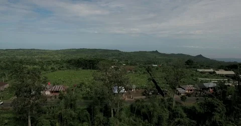 Flying around back roads of Bali on mountain top Video stock 73101431