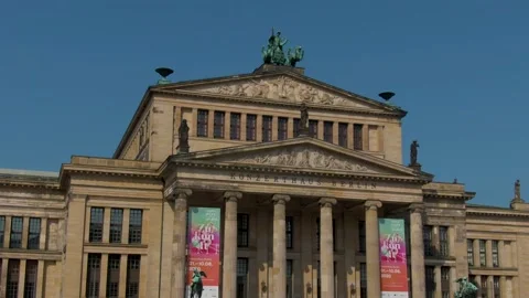 Flying around downtown of Berlin Stock Footage 138206434