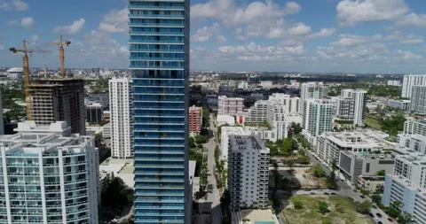 Flying around Elysee under construction Stock Footage 149639543