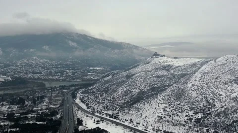 Flying around the historic Jvari monastery near Mtskheta in eastern Georgia. Video stock 237637229