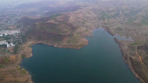 Flying around mountains in summer during sunset Video stock 156566296