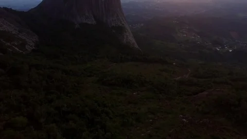 Flying around the Pedra Azul (Blue Stone) in Espirito Santo, Brazil Stock Footage 76200280