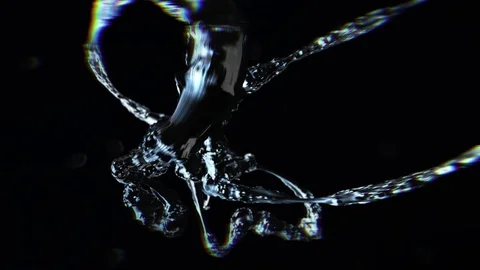 Flying around a strange abstract space form. Video stock 79611427