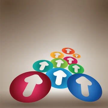 Flying arrows design Illustrazione stock