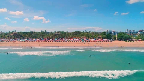 Flying ashore from the ocean Stock Footage 108803468