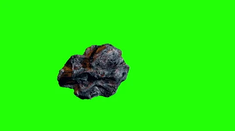 Flying asteroid, meteorite to Earth. green screen footage Video stock 65351297