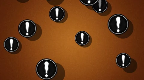 Flying attention icons. Looping. Alpha channel is included. Stock Footage 50529014
