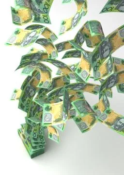 Flying australian dollar Illustration