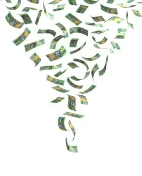 Flying australian dollar Illustration