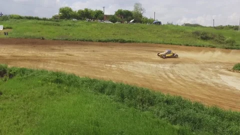 Flying, Autocross Buggy drift Stock Footage 97694190