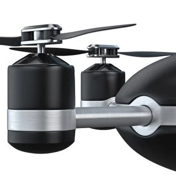Flying automatic drone, close view Stock Illustration