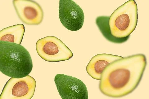 Flying avocado Stock Photos