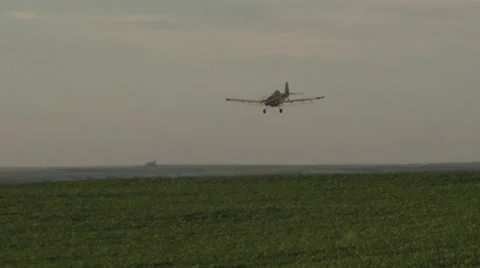 Flying Away and Crop Dusting Stock Footage 36567561