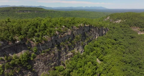 Flying Away from Shawangunk Ridge Stock Footage 329852856