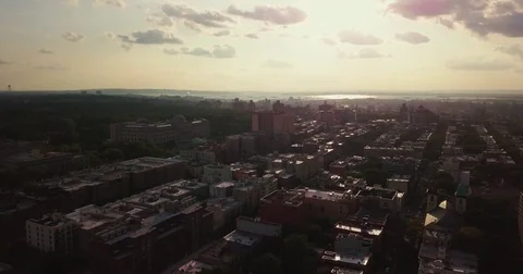 Flying away from the sun in brooklyn Stock Footage 79563030