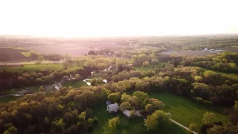 Flying away from the sunset Stock Footage 138322659