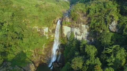 Flying away from a waterfall Video stock 288234270