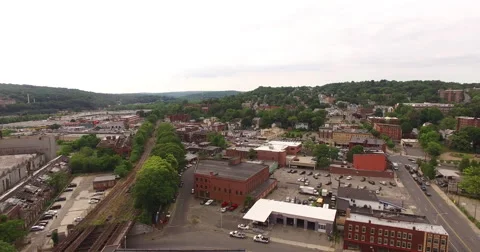 Flying backwards away from a clock tower in 4K Stock Footage 64832593