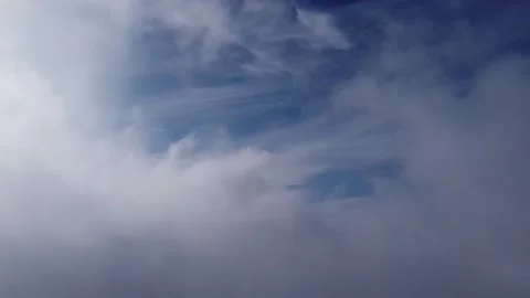 Flying backwards  right in the middle of and above of the Clouds, Aerial View. 스톡 동영상 139315353