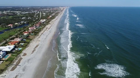 Flying Backwards (South) over Ponte Vedra Beach, Jacksonville Stock Footage 70879155