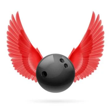 Flying ball Stock Illustration