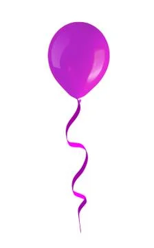 Flying balloon isolated on white background Stock Photos