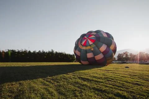 Flying Balloon Landing Stock Photos
