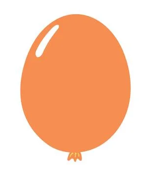 Flying balloon with string hand drawn illustration Stock Illustration