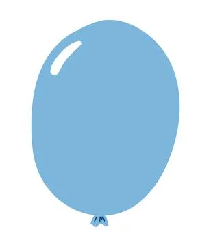 Flying balloon with string hand drawn illustration Stock Illustration