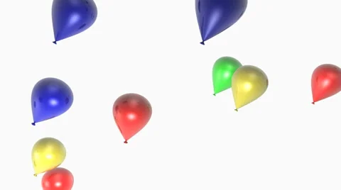 Flying Balloons with Alpha Matte HD Stock Footage 40712828