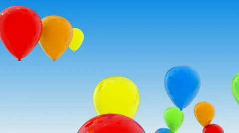 Flying Balloons Stock Footage