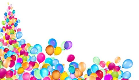 Flying balloons isolated Stock Photos