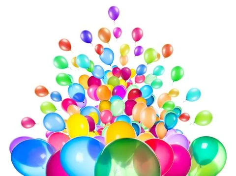 Flying balloons isolated Stock Photos