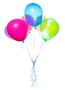 Flying balloons isolated Stock Photos