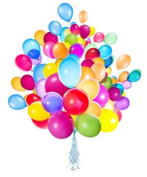 Flying balloons isolated Stock Photos