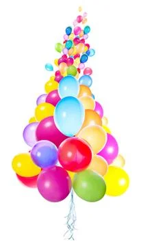 Flying balloons isolated Stock Photos