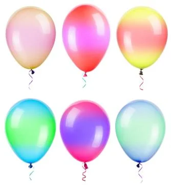 Flying balloons isolated Stock Photos