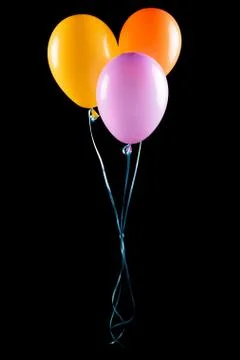 Flying balloons isolated Stock Photos