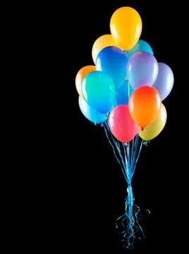 Flying balloons isolated Stock Photos