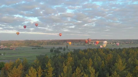 Flying Balloons Nature Stock Footage 155391539