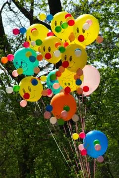 Flying balloons Stock Photos