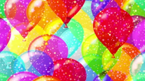 Flying balloons, seamless loop Stock Footage 49055284